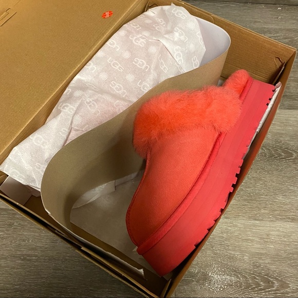 UGG | Disquette Platform Slippers In Hibiscus Pink NEW In Box - Picture 7 of 9